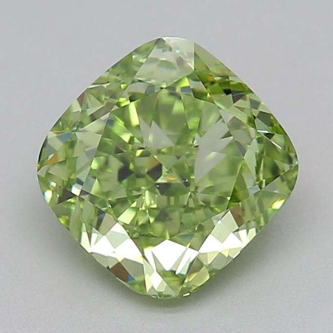 1.52 Ct. Fancy Green Cushion Lab Grown Diamond