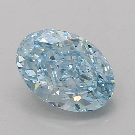 1.08 Ct. Fancy Vivid Blue Oval Lab Grown Diamond