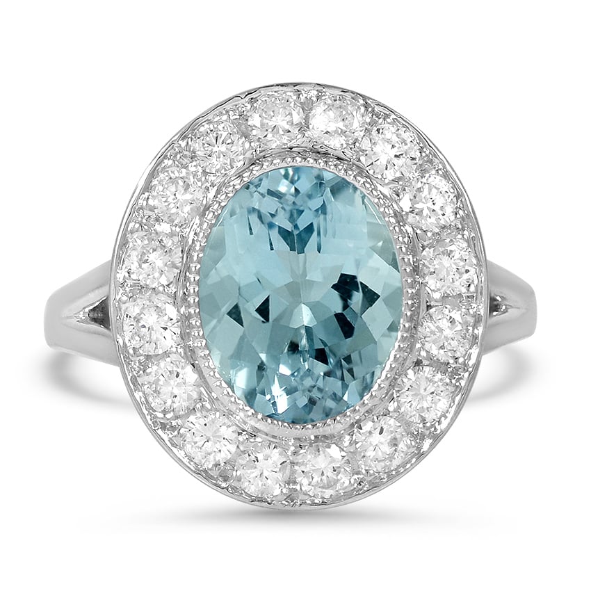 Modern Aquamarine Cocktail Ring