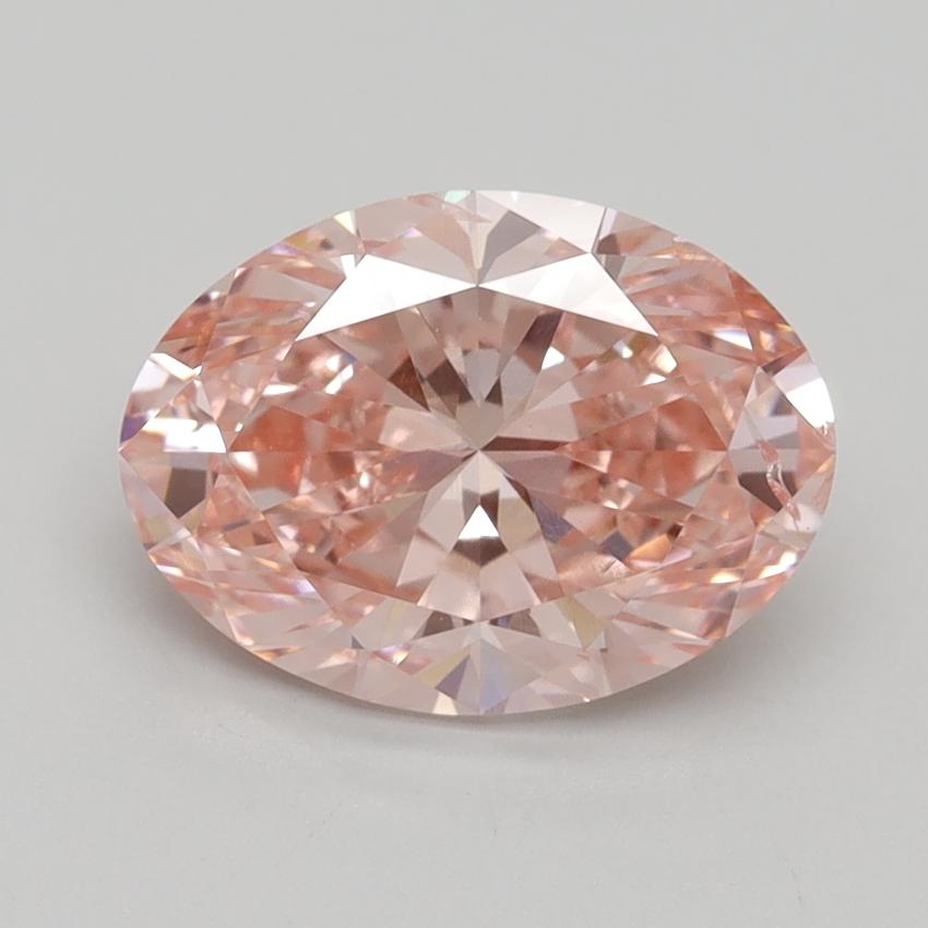 2.60 Ct. Fancy Intense Pink Oval Lab Grown Diamond