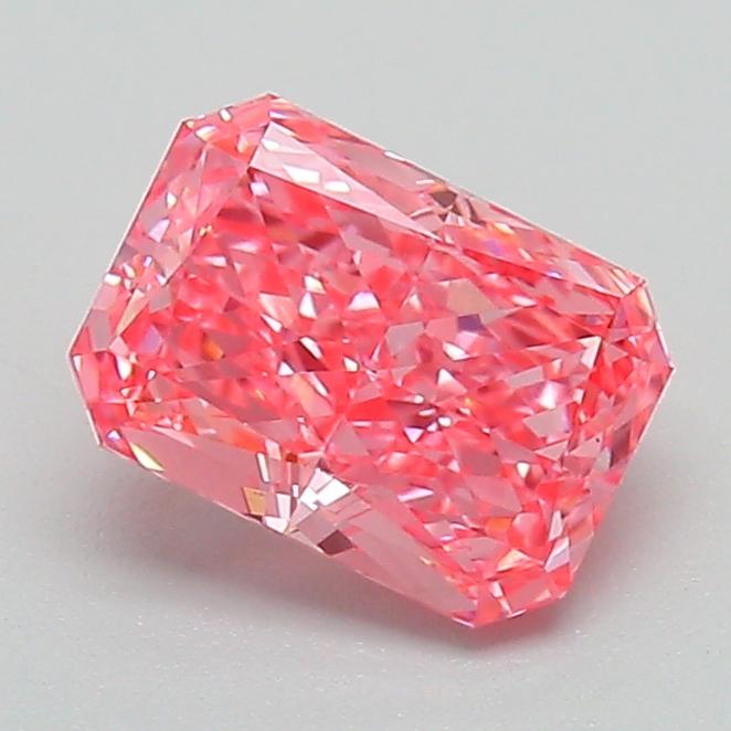 1.09 Ct. Fancy Vivid Pink Radiant Lab Grown Diamond