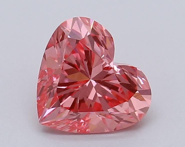 1.02 Ct. Fancy Vivid Pink Heart Lab Grown Diamond