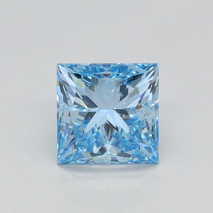 0.51 Ct. Fancy Vivid Blue Princess Lab Grown Diamond