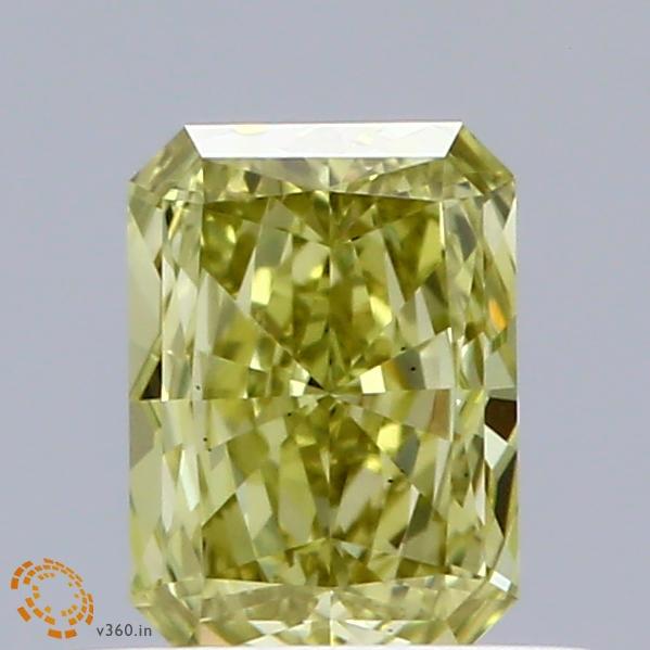 0.55 Ct. Fancy Vivid Yellow Radiant Lab Grown Diamond