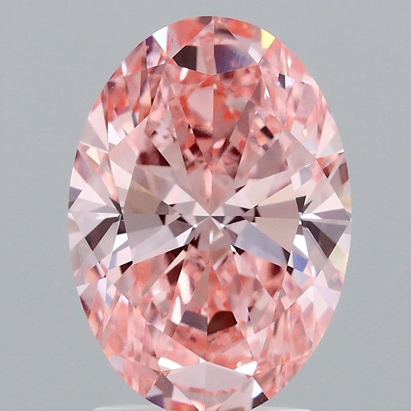 2.54 Ct. Fancy Vivid Pink Oval Lab Grown Diamond