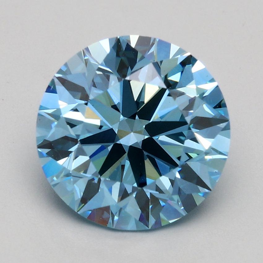 2.23 Ct. Fancy Vivid Blue Round Lab Grown Diamond