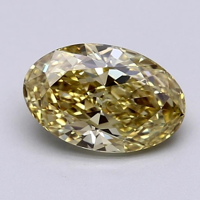 2.03 Ct. Fancy Intense Yellow Oval Lab Grown Diamond