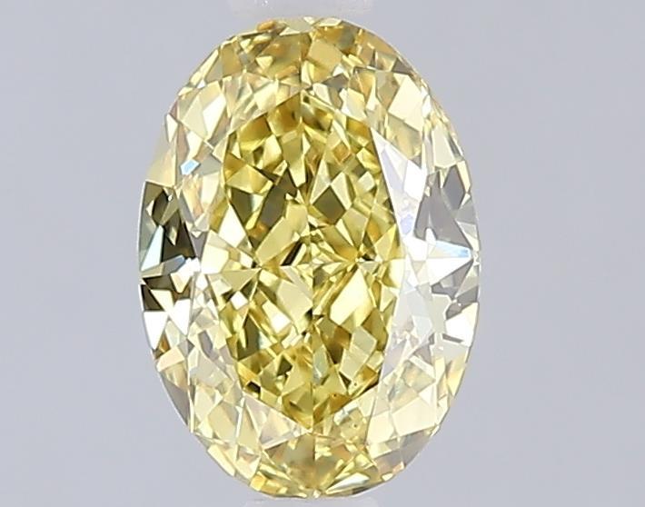 1.09 Ct. Fancy Intense  Yellow Oval Lab Grown Diamond
