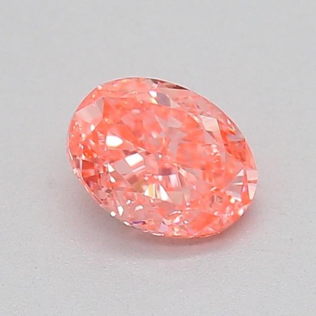 0.30 Ct. Fancy Vivid  Pink Oval Lab Grown Diamond