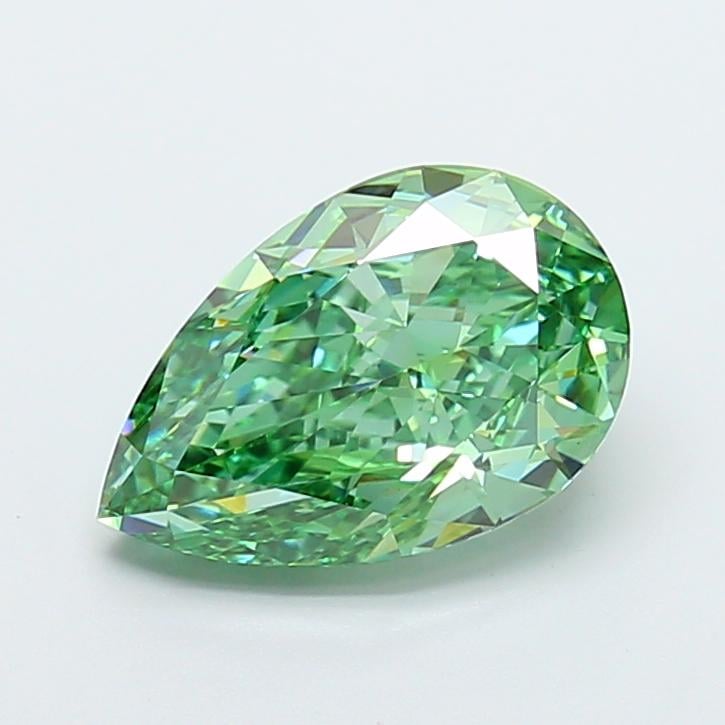 5.03 Ct. Fancy Vivid Green Pear Lab Grown Diamond