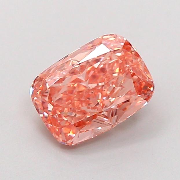 1.34 Ct. Fancy Intense  Pink Cushion Lab Grown Diamond