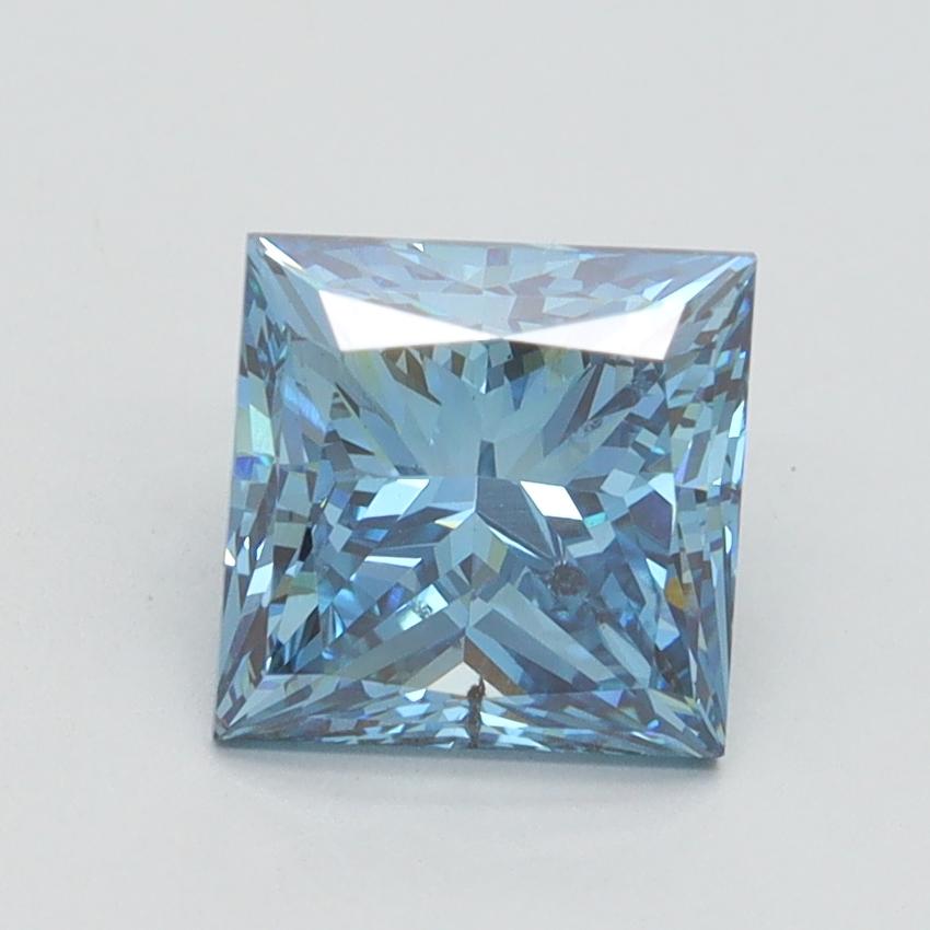 2.00 Ct. Fancy Intense Blue Princess Lab Grown Diamond