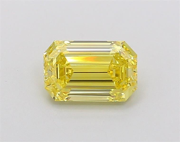 1.00 Ct. Fancy Vivid  Yellow Emerald Lab Grown Diamond