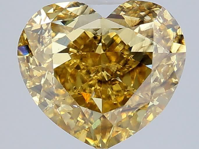 3.51 Ct. Fancy Intense Yellow Heart Lab Grown Diamond