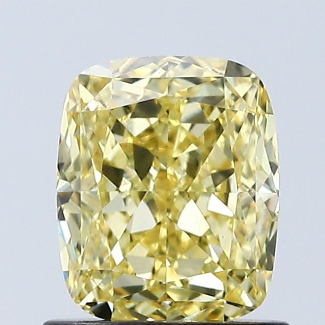 1.06 Ct. Fancy Vivid Yellow Cushion Lab Grown Diamond