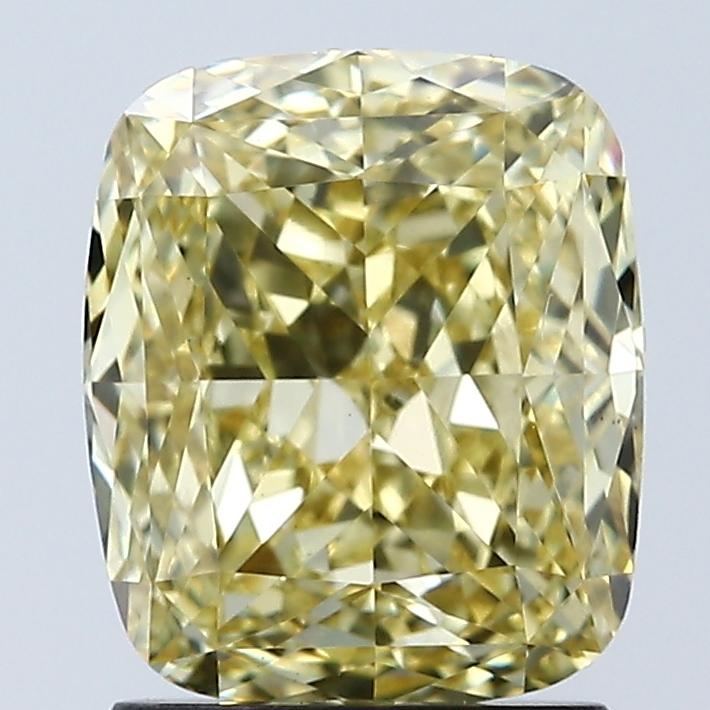 2.00 Ct. Fancy Intense Yellow Cushion Lab Grown Diamond