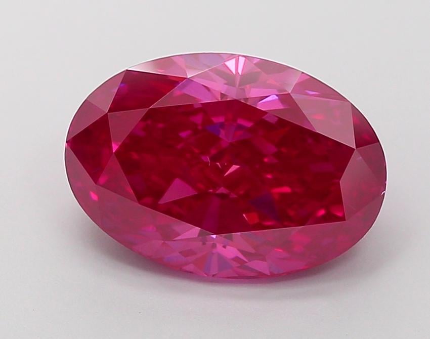 5.02 Ct. Fancy Vivid Red Oval Lab Grown Diamond