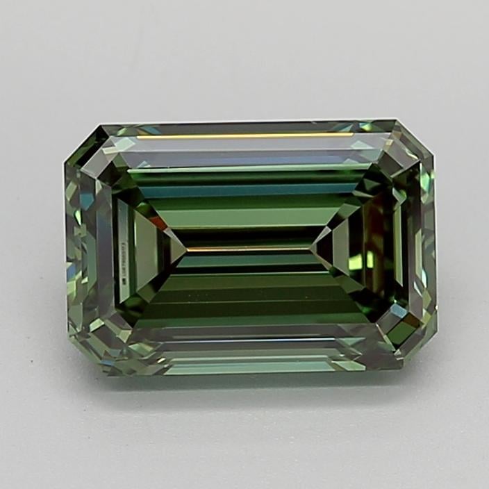 3.04 Ct. Fancy Vivid  Green Emerald Lab Grown Diamond