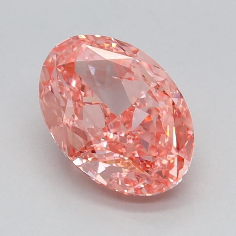 1.12 Ct. Fancy Vivid Pink Oval Lab Grown Diamond