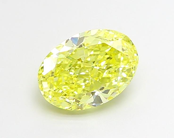 2.12 Ct. Fancy Vivid  Yellow Oval Lab Grown Diamond