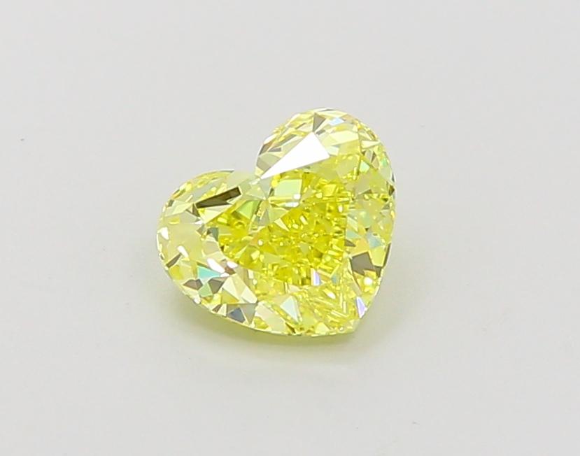 1.09 Ct. Fancy Vivid  Yellow Heart Lab Grown Diamond
