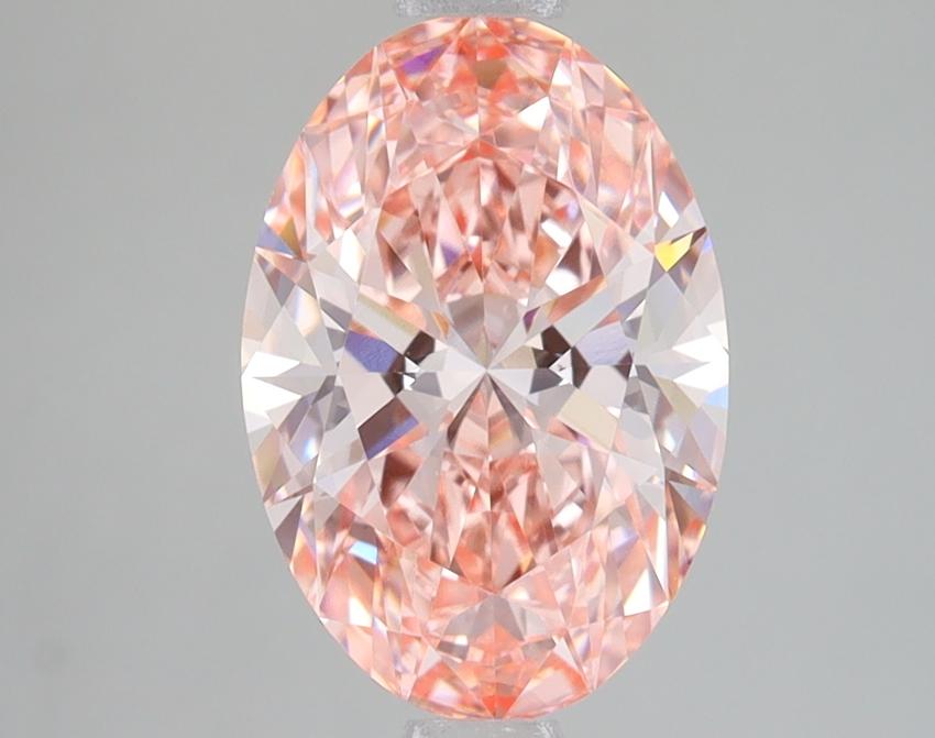 2.58 Ct. Fancy Vivid Pink Oval Lab Grown Diamond