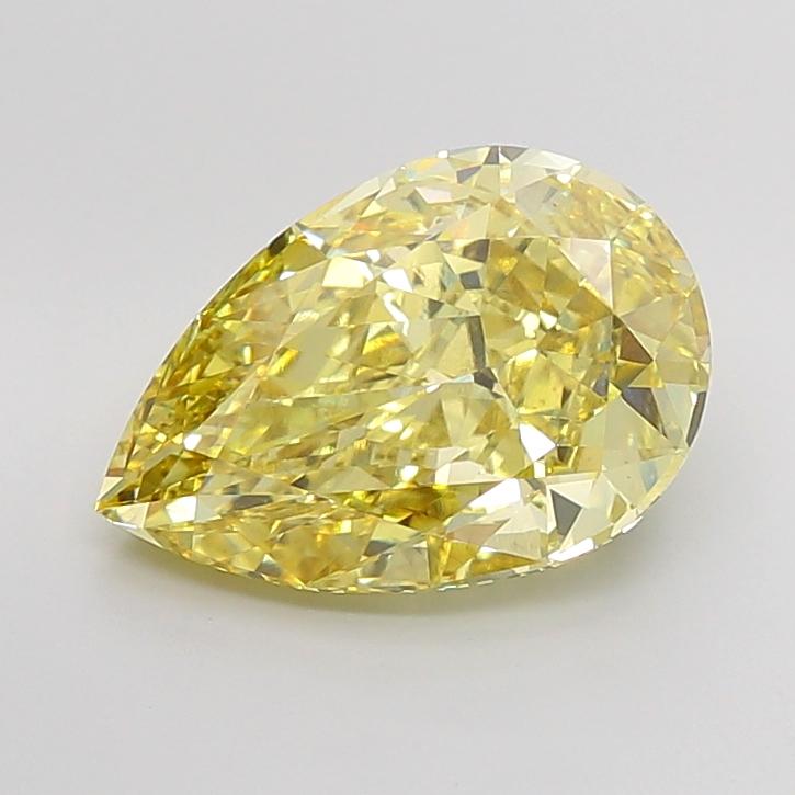 8.52 Ct. Fancy Intense Yellow Pear Lab Grown Diamond