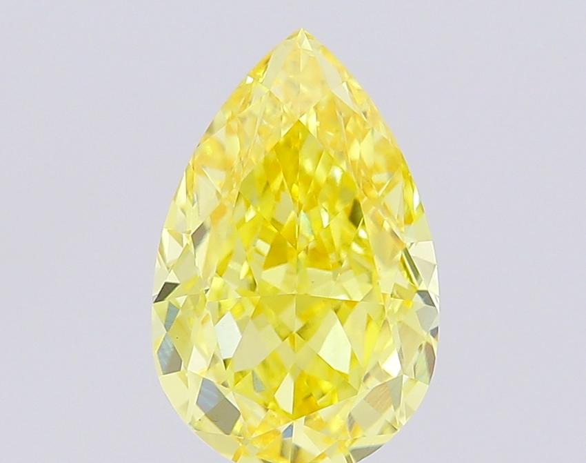 3.46 Ct. Fancy Intense Yellow Pear Lab Grown Diamond