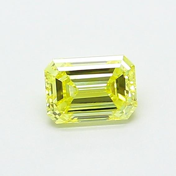 0.54 Ct. Fancy Intense  Yellow Emerald Lab Grown Diamond