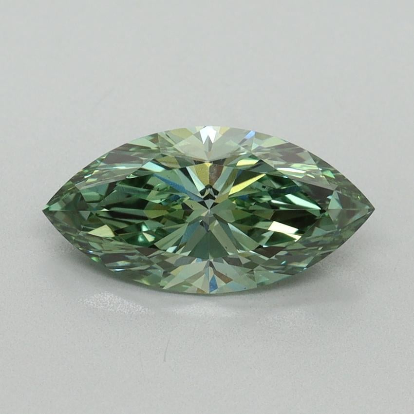 1.61 Ct. Fancy Vivid Green Marquise Lab Grown Diamond
