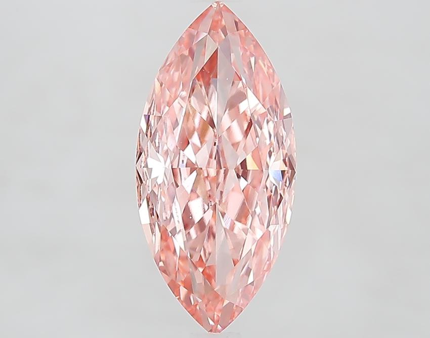 2.82 Ct. Fancy Vivid Pink Marquise Lab Grown Diamond