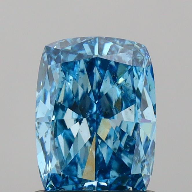 1.02 Ct. Fancy Vivid  Blue Cushion Lab Grown Diamond