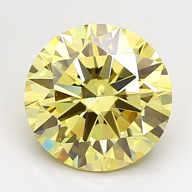 2.02 Ct. Fancy Intense  Yellow Round Lab Grown Diamond
