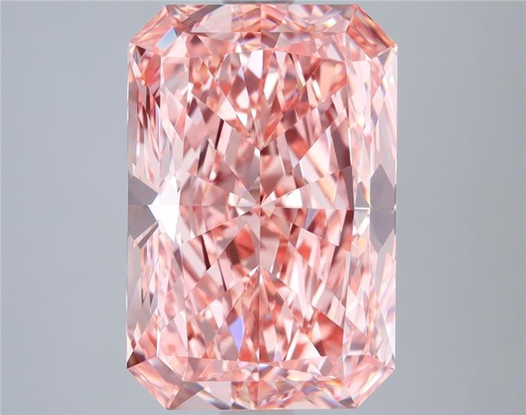 6.08 Ct. Fancy Vivid Pink Radiant Lab Grown Diamond