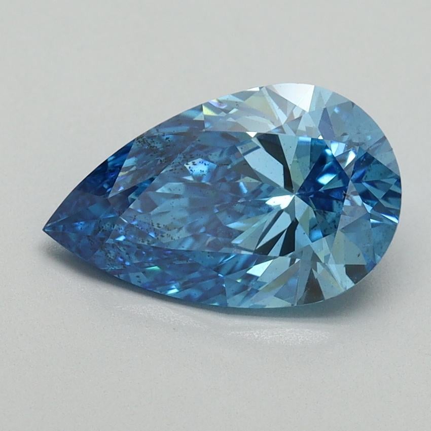 2.02 Ct. Fancy Vivid Malibu Blue Pear Lab Grown Diamond