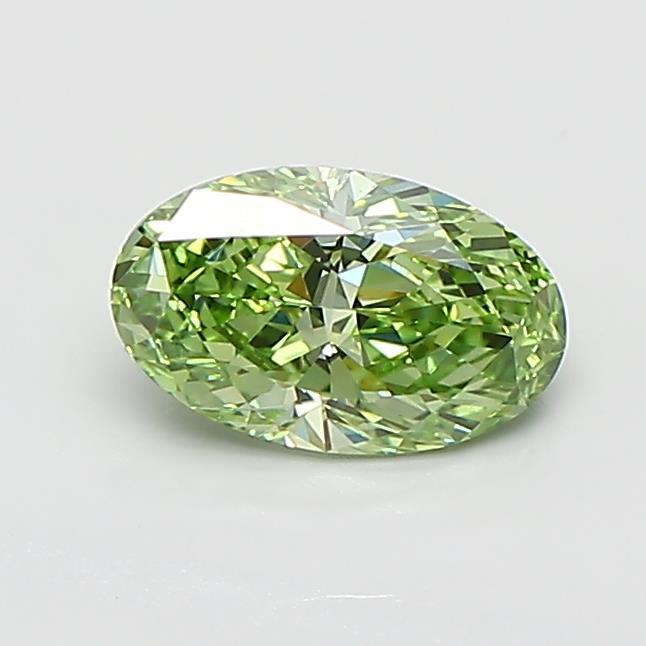 0.60 Ct. Fancy Vivid Green Oval Lab Grown Diamond