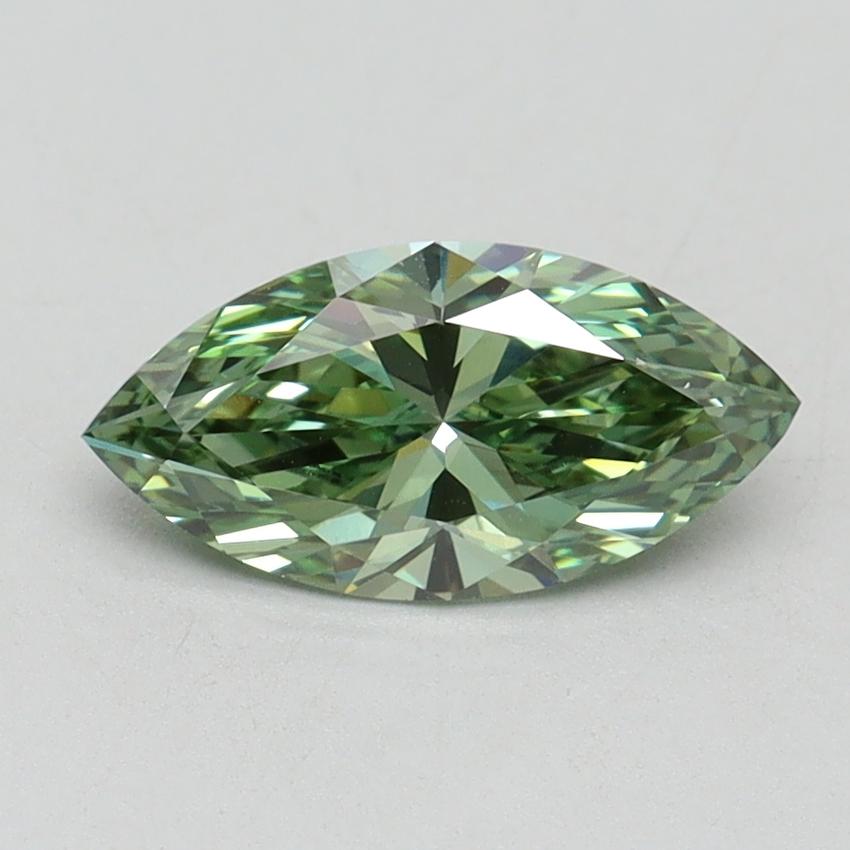1.00 Ct. Fancy Vivid Green Marquise Lab Grown Diamond