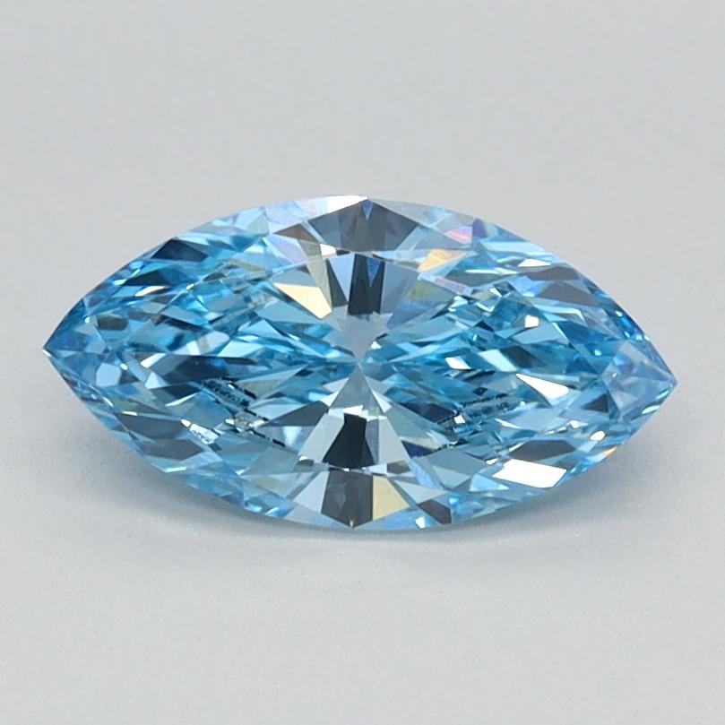 0.70 Ct. Fancy Vivid Blue Marquise Lab Grown Diamond