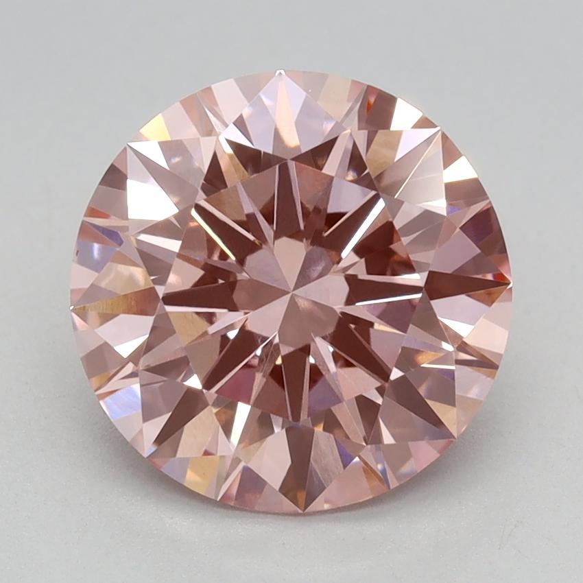 2.36 Ct. Fancy Vivid Pink Round Lab Grown Diamond