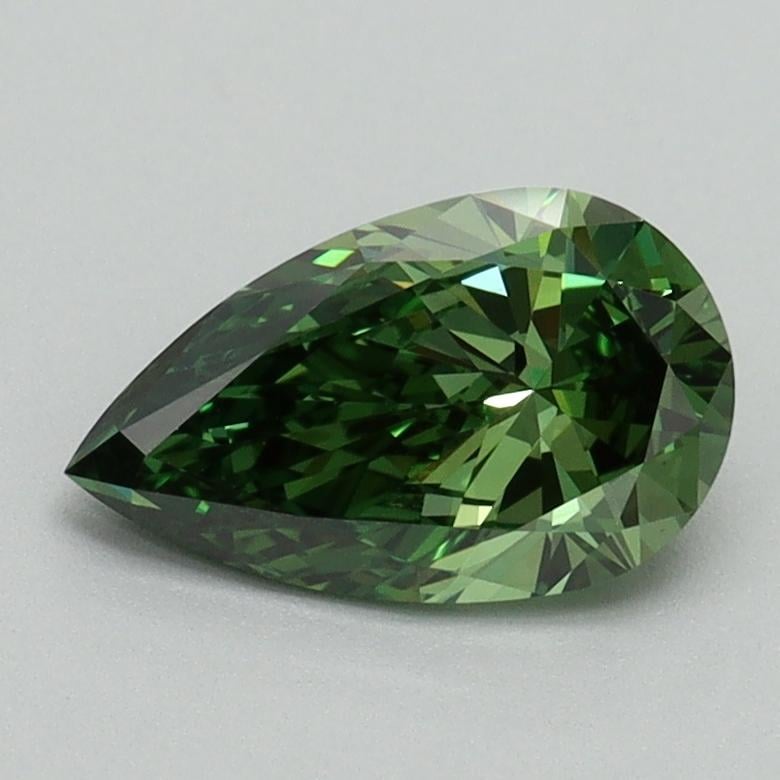 1.00 Ct. Fancy Vivid Green Pear Lab Grown Diamond