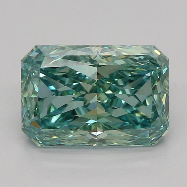 1.09 Ct. Fancy Vivid Green Radiant Lab Grown Diamond