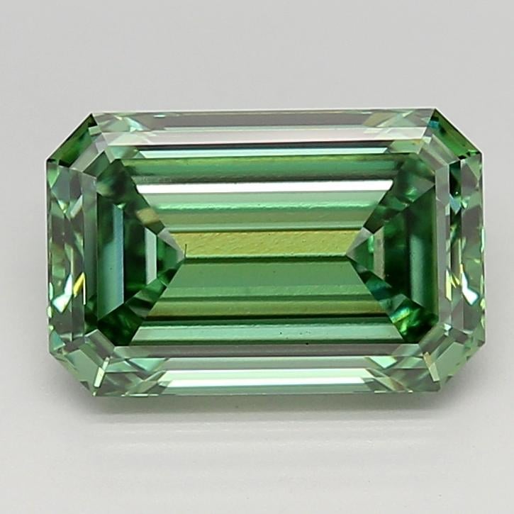 4.02 Ct. Fancy Vivid  Green Emerald Lab Grown Diamond