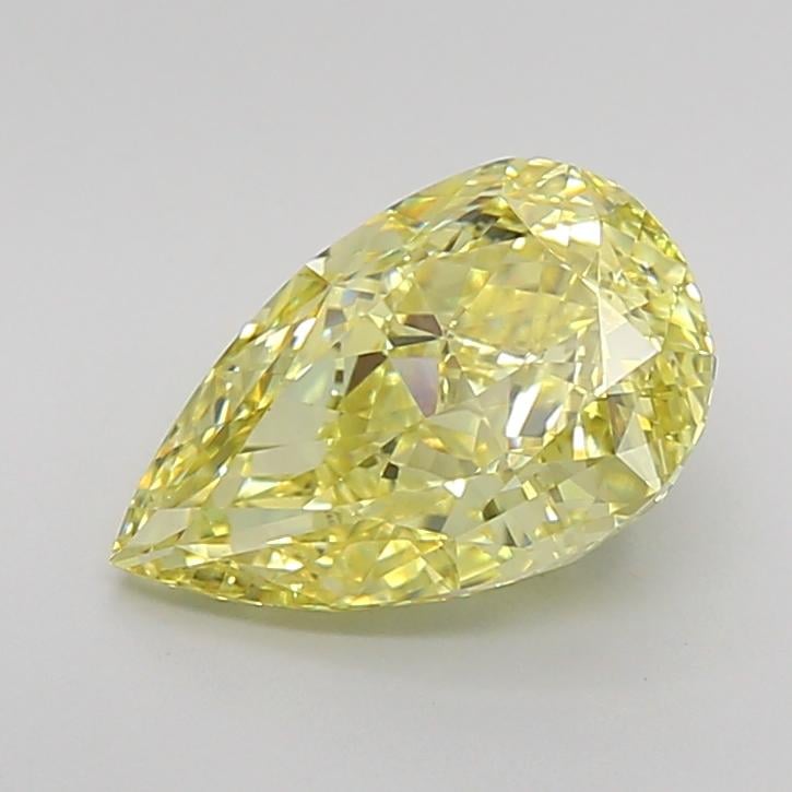 3.01 Ct. Fancy Intense Yellow Pear Lab Grown Diamond