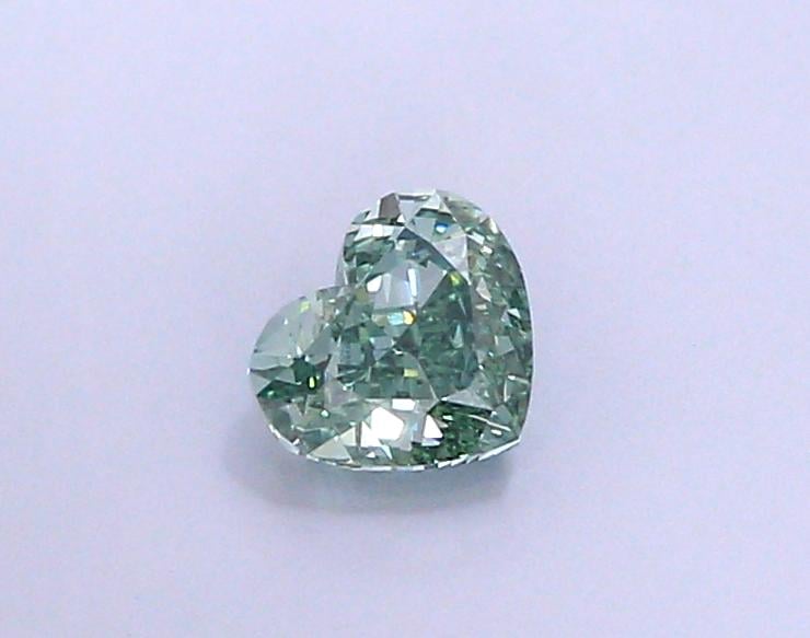 1.17 Ct. Fancy Intense  Green Heart Lab Grown Diamond