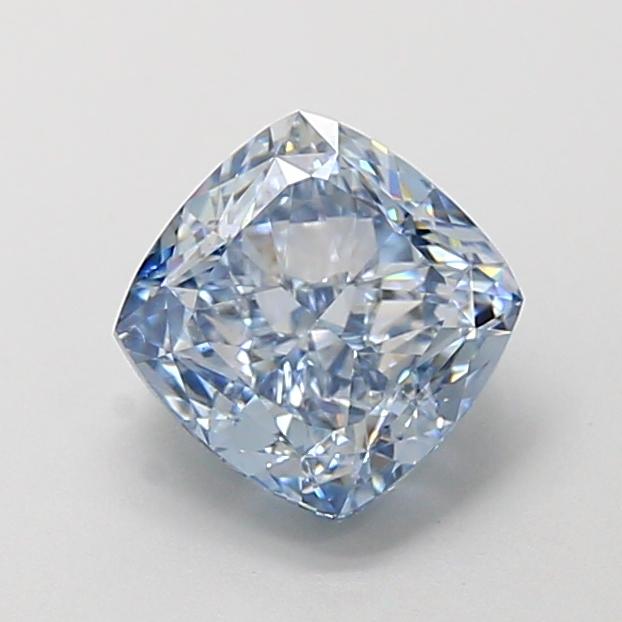 1.77 Ct. Fancy Intense Blue Cushion Lab Grown Diamond