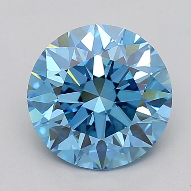 2.03 Ct. Fancy Vivid Blue Round Lab Grown Diamond