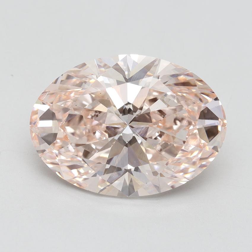 6.52 Ct. Fancy Intense Pink Oval Lab Grown Diamond