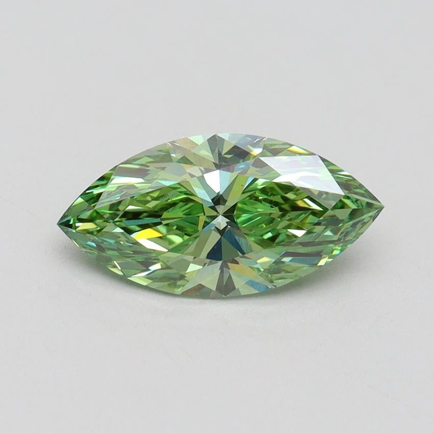 1.57 Ct. Fancy Vivid Green Marquise Lab Grown Diamond