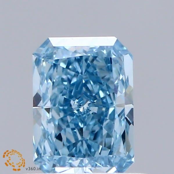 0.53 Ct. Fancy Vivid  Blue Radiant Lab Grown Diamond