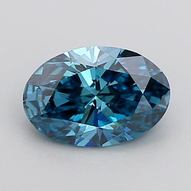 1.00 Ct. Fancy Vivid Blue Oval Lab Grown Diamond